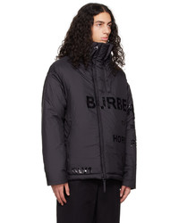 Burberry Black Horseferry Parka Jacket