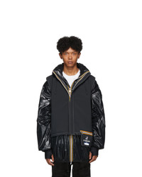 Afterhomework Black K Way Edition Polar Yannick Two Layers Vest And Jacket