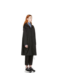 Prada Black Nylon Long Coat