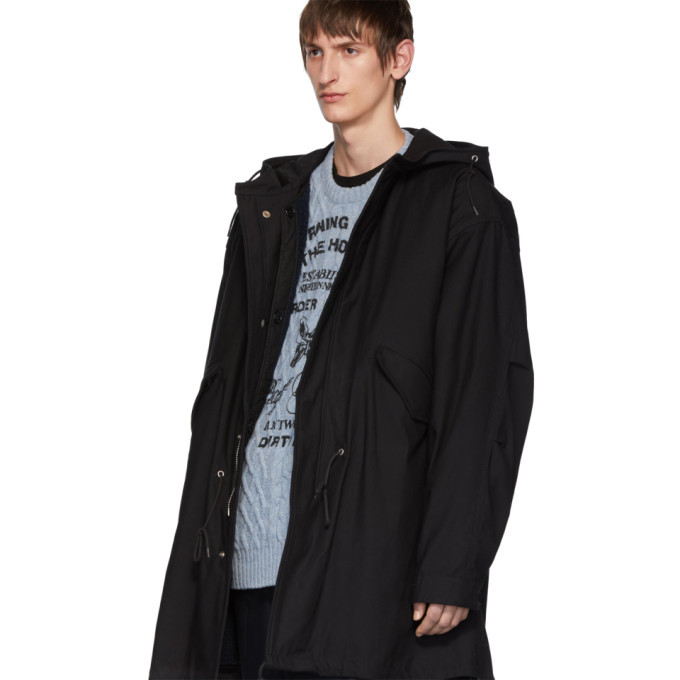 Raf Simons Black Parka, $1,302 | SSENSE | Lookastic