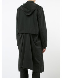 Private Stock Buttoned Hooded Coat Black