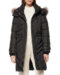 Andrew Marc Down Feather Hooded Parka With Genuine Fox