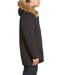 Vince Camuto Down Feather Parka With Faux Fur Trim