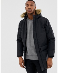 French Connection Faux Fur Hood Parka Jacket