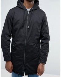 ONLY & SONS Fish Tail Parka With Zip Split Hood