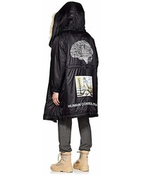 Undercover Graphic Faux Fur Trimmed Oversized Parka