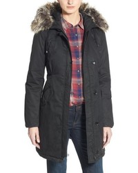 Halogen Hooded Parka With Faux Fur Trim