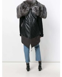 Furs66 Hood Leather Parka