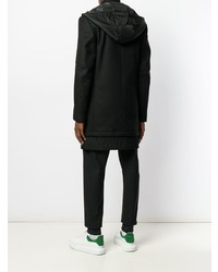 Les Hommes Hooded Layered Coat