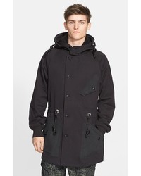 Y-3 Knit Parka With Faux Shearling Hood
