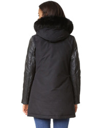 Woolrich Leather Arctic Parka