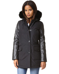 Woolrich Leather Arctic Parka