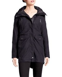 Andrew Marc Leather Trim Parka