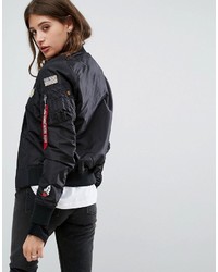 Alpha Industries Ma 1 Tt Bomber Jacket With Patches