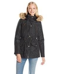 Madden-Girl Madden Girl Anorak Parka Jacket With Faux Fur Trim Hood