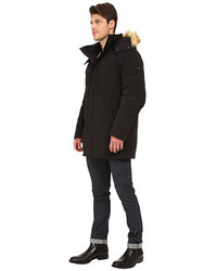 Andrew Marc Marc New York By Niagra Down Filled Oxford Twill Parka W Faux Fur Trimmed Removable Hood
