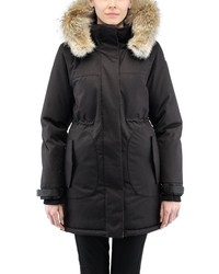 NOBIS Maya Hooded 650 Fill Power Down Parka With Genuine Coyote
