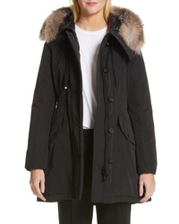 Moncler Monticole Hooded Down Coat With Removable Genuine Fox