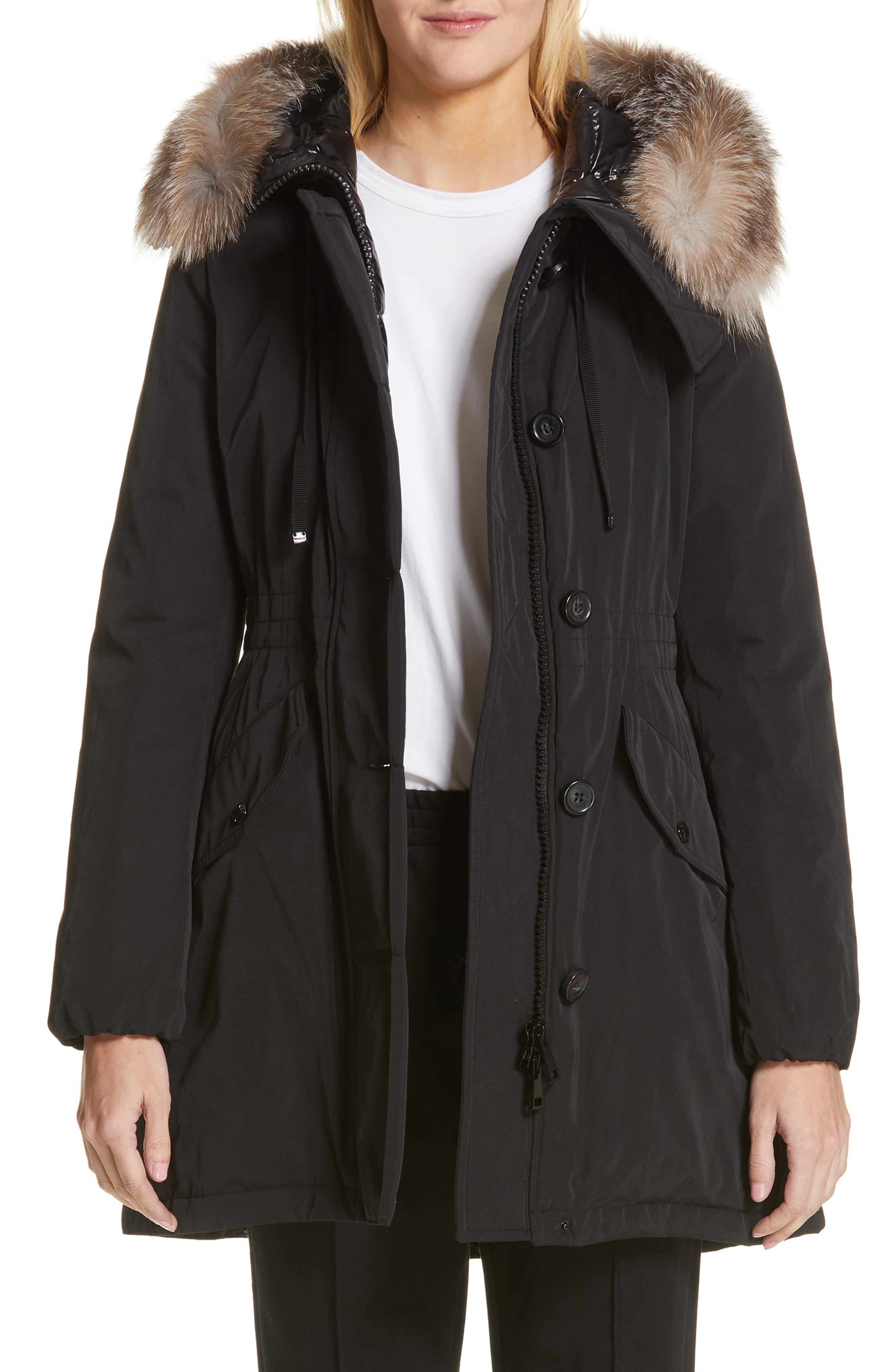 Moncler Monticole Hooded Down Coat With Removable Genuine Fox, $2,380 ...