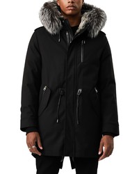 Mackage Moritz Water Repellent Military Parka With Genuine Rabbit Fur And Genuine Fox