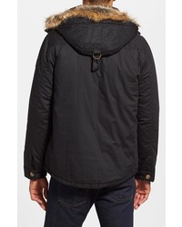 Native Youth Hooded Parka With Faux Fur Trim