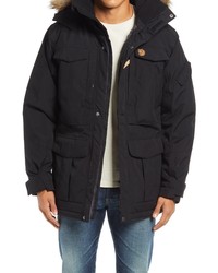 Fjallraven Nuuk Parka With Faux In Black At Nordstrom