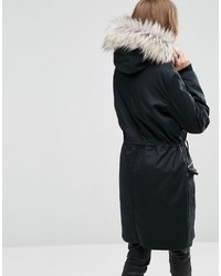 Asos Parka With Detachable Faux Fur Liner