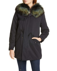 Mr & Mrs Italy Reversible Genuine Mink Fur Parka With Removable Genuine Fox