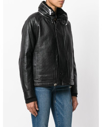 Saint Laurent Slouchy Leather Parka Jacket