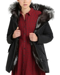 Woolrich Somerset Reversible Hooded Down Genuine Fox Fur Parka