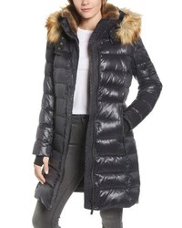 S13 Uptown Down Feather Fill Faux Fur Quilted Parka