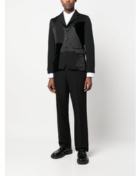 Black Comme Des Garçons Patchwork Single Breasted Blazer