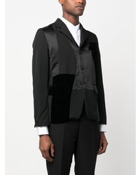 Black Comme Des Garçons Patchwork Single Breasted Blazer