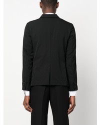 Black Comme Des Garçons Patchwork Single Breasted Blazer