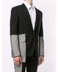 Alexander McQueen Two Tone Single Breasted Suit Jacket