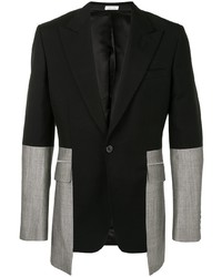 Alexander McQueen Two Tone Single Breasted Suit Jacket