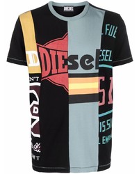 Diesel Patchwork Logo Print T Shirt
