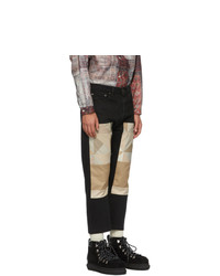 Children Of The Discordance Black Patchwork Trench Jeans