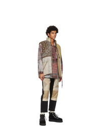 Children Of The Discordance Black Patchwork Trench Jeans