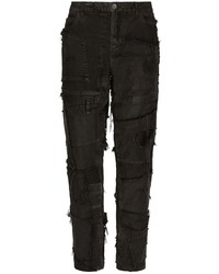 Dolce & Gabbana Patchwork Design Tapered Jeans