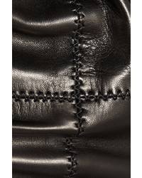 Tom Ford Patchwork Leather Midi Skirt Black