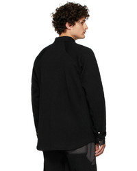Byborre Black Knit Panelled Shirt