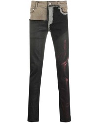 Rick Owens DRKSHDW Colour Block Skinny Jeans