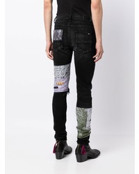 Amiri Distressed Patchwork Skinny Jeans