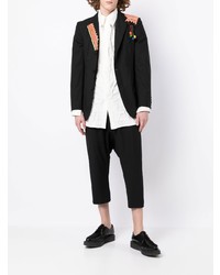 Yohji Yamamoto Patchwork Detail Wool Blazer