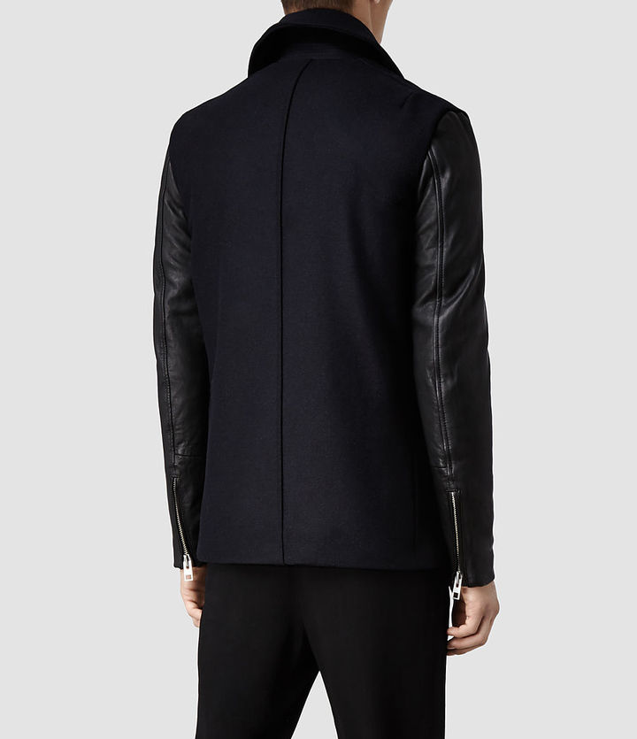 AllSaints Glade Pea Coat, $725 | AllSaints | Lookastic