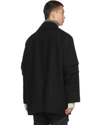 JERIH Black Detachable Coat