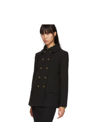 Dolce And Gabbana Black Double Breasted Coat