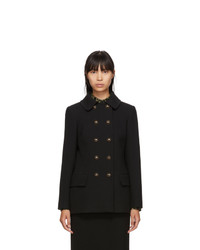 Dolce And Gabbana Black Double Breasted Coat