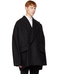 Dolce & Gabbana Black Double Breasted Peacoat